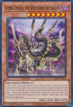 Gizmek Orochi, the Serpentron Sky Slasher⁣ - Structure Deck: Cyber Strike⁣ (Common)⁣ [020]