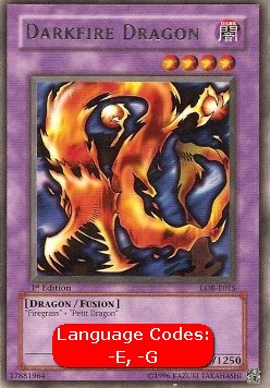 Darkfire Dragon (V.1 - Rare) - Legend of Blue Eyes White Dragon (Rare) [LOB-015]