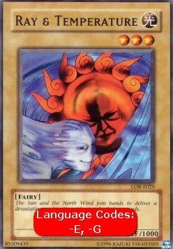 Ray & Temperature (V.1 - Common) - Legend of Blue Eyes White Dragon (Common) [LOB-029]
