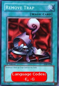 Remove Trap (V.1 - Common) - Legend of Blue Eyes White Dragon (Common) [LOB-048]