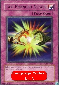 Two-Pronged Attack (V.1 - Rare)⁣ - Legend of Blue Eyes White Dragon⁣ (Rare)⁣ [049]