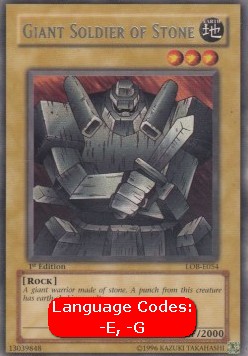 Giant Soldier of Stone (V.1 - Rare) - Legend of Blue Eyes White Dragon (Rare) [LOB-054]