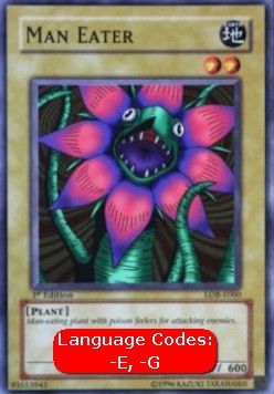 Man Eater (V.1 - Common) - Legend of Blue Eyes White Dragon (Common) [LOB-060]