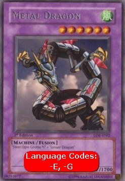 Metal Dragon (V.1 - Rare) - Legend of Blue Eyes White Dragon (Rare) [LOB-082]