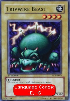 Tripwire Beast (V.1 - Common) - Legend of Blue Eyes White Dragon (Common) [LOB-084]