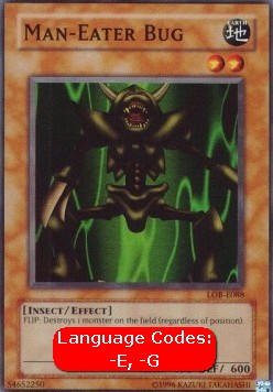 Man-Eater Bug (V.1 - Super Rare)⁣ - Legend of Blue Eyes White Dragon⁣ (Super Rare)⁣ [088]