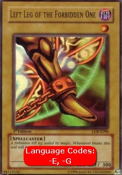 Left Leg of the Forbidden One (V.1 - Ultra Rare)⁣ - Legend of Blue Eyes White Dragon⁣ (Ultra Rare)⁣ [098]