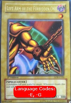 Left Arm of the Forbidden One (V.1 - Ultra Rare)⁣ - Legend of Blue Eyes White Dragon⁣ (Ultra Rare)⁣ [100]