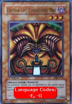 Exodia the Forbidden One (V.1 - Ultra Rare)⁣ - Legend of Blue Eyes White Dragon⁣ (Ultra Rare)⁣ [101]