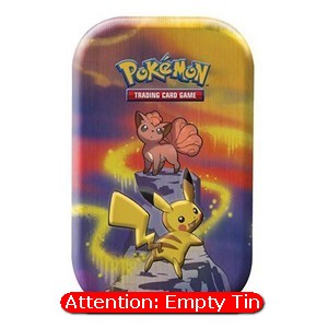 Empty Kanto Power Mini Tins: Pikachu & Vulpix Tin