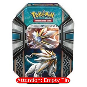 Empty Legends of Alola Tins: Solgaleo GX Tin