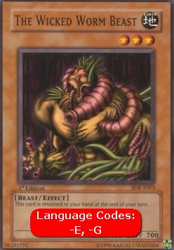 The Wicked Worm Beast (V.1 - Common)⁣ - Starter Deck: Kaiba⁣ (Common)⁣ [003]