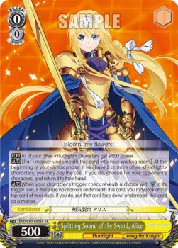 Splitting Sound of the Sword, Alice (V.2 - Super Rare)⁣ - Sword Art Online -Alicization- Vol.2⁣ (Super Rare)⁣ [006]