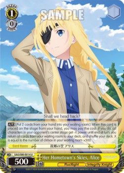 Her Hometown's Skies, Alice - Sword Art Online -Alicization- Vol.2 (Uncommon) [SAO/S80-014]