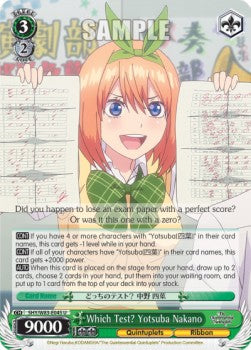 Which Test? Yotsuba Nakano - The Quintessential Quintuplets (Uncommon) [5HY/W83-045]