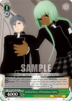 Emerald & Mercury: Infiltrating Beacon Academy - RWBY (Common) [RWBY/WX03-034]