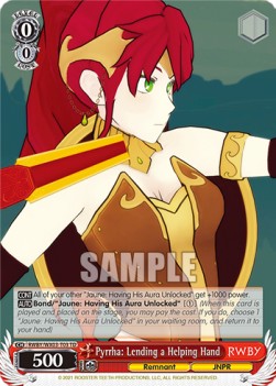 Pyrrha: Lending a Helping Hand - RWBY (Trial Deck) [RWBY/WX03-T03]