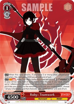 Ruby: Teamwork (V.2 - Super Rare) - RWBY (Super Rare) [RWBY/WX03-T07]