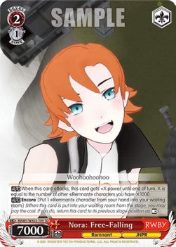 Nora: Free-Falling - RWBY (Trial Deck) [RWBY/WX03-T09]