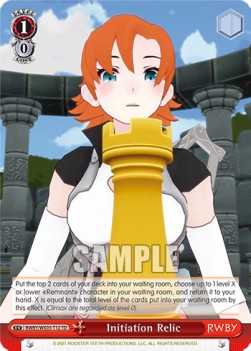 Initiation Relic - RWBY (Trial Deck) [RWBY/WX03-T12]