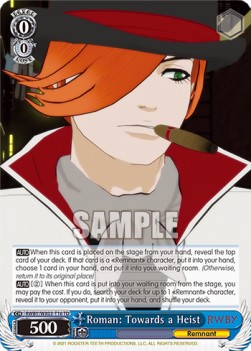 Roman: Towards a Heist - RWBY (Trial Deck) [RWBY/WX03-T16]