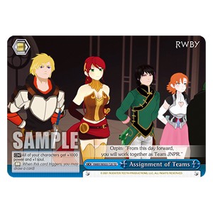 Assignment of Teams - RWBY (Trial Deck) [RWBY/WX03-T20]