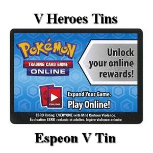 Online Code Card (V Heroes Tins: Espeon V Tin)⁣ - Pokémon Products⁣ (Online Code Card)