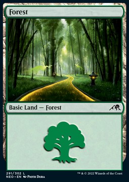 Forest (V.3)⁣ - Kamigawa: Neon Dynasty⁣ (Land)⁣ [291]