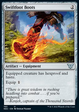 Swiftfoot Boots⁣ - Commander: Kamigawa: Neon Dynasty⁣ (Uncommon)⁣ [163]
