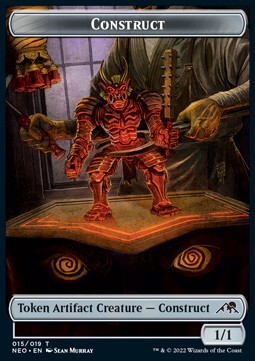 Construct Token (A 1/1) // Samurai Token (W 2/2) - Kamigawa: Neon Dynasty: Extras (Token) [XNEO-T 15/3]