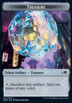 Treasure Token // Spirit Token (C 1/1)⁣ - Kamigawa: Neon Dynasty: Extras⁣ (Token)⁣ [T 17/2]