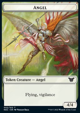 Angel Token (W 4/4) // Elephant Token (G 3/3)⁣ - Commander: Kamigawa: Neon Dynasty⁣ (Token)⁣ [T 2/8]