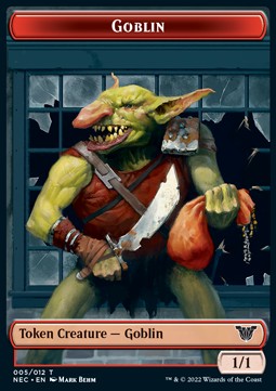 Goblin Token (R 1/1) // Smoke Blessing Token⁣ - Commander: Kamigawa: Neon Dynasty⁣ (Token)⁣ [T 5/6]