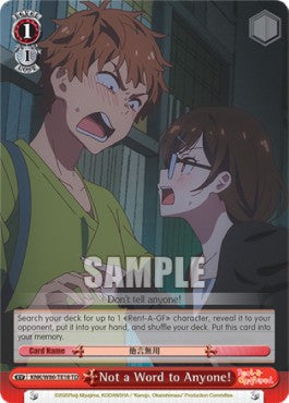 Not a Word to Anyone! - Rent-A-Girlfriend (Trial Deck) [KNK/W86-T18]