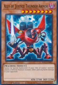 Ally of Justice Thunder Armor (V.1 - Common) - Hidden Arsenal: Chapter 1 (Common) [HAC1-083]