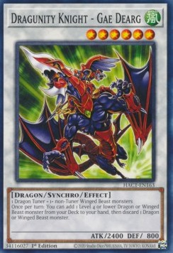Dragunity Knight - Gae Dearg (V.1 - Common) - Hidden Arsenal: Chapter 1 (Common) [HAC1-163]