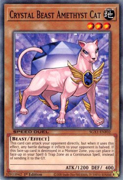 Crystal Beast Amethyst Cat⁣ - Speed Duel GX: Duel Academy Box⁣ (Common)⁣ [F02]
