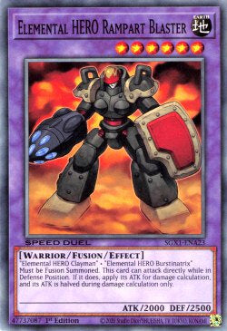 Elemental HERO Rampart Blaster⁣ - Speed Duel GX: Duel Academy Box⁣ (Common)⁣ [A23]