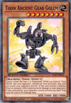 Toon Ancient Gear Golem⁣ - Speed Duel GX: Duel Academy Box⁣ (Common)⁣ [I11]