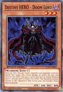Destiny HERO - Doom Lord⁣ - Speed Duel GX: Duel Academy Box⁣ (Common)⁣ [B02]