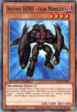 Destiny HERO - Fear Monger⁣ - Speed Duel GX: Duel Academy Box⁣ (Common)⁣ [B06]
