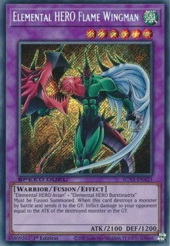 Elemental HERO Flame Wingman (V.2 - Secret Rare)⁣ - Speed Duel GX: Duel Academy Box⁣ (Secret Rare)⁣ [A21]