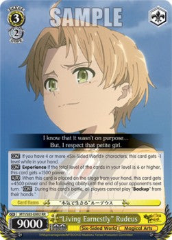 "Living Earnestly" Rudeus (V.1 - Double Rare)⁣ - Mushoku Tensei: Jobless Reincarnation⁣ (Double Rare)⁣ [002]