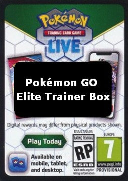 Live Code Card (Elite Trainer Box)⁣ - Pokémon GO⁣ (Online Code Card)