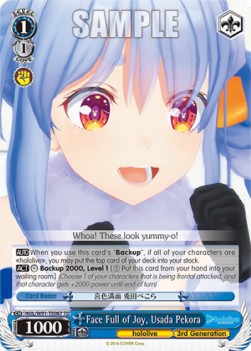 Face Full of Joy, Usada Pekora (V.1 - Trial Deck)⁣ - Hololive production⁣ (Trial Deck)⁣ [T87]