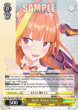 Raid, Kiryu Coco (V.1 - Trial Deck) - Hololive production (Trial Deck) [HOL/W91-T93]