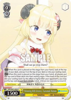 Brimming With Interest, Tsunomaki Watame (V.1 - Common) - Hololive production (Common) [HOL/W91-023]