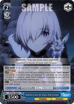 Qualified to Know Her Origins, Mash Kyrielight (V.1 - Rare)⁣ - Fate/Grand Order THE MOVIE Divine Realm of the Round Table: Camelot⁣ (Rare)⁣ [084]