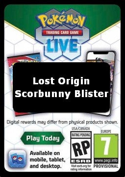 Live Code Card (Scorbunny Blister)⁣ - Lost Origin⁣ (Online Code Card)