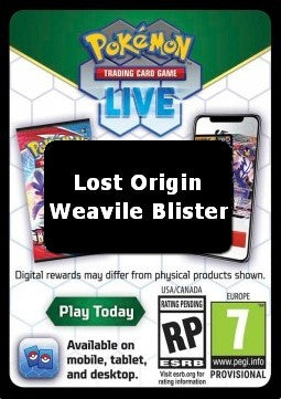Live Code Card (Weavile Blister)⁣ - Lost Origin⁣ (Online Code Card)